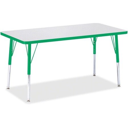 Jonti-Craft TABLE, RECTANGLE, 24X48, GY/GN JNT6403JCA119